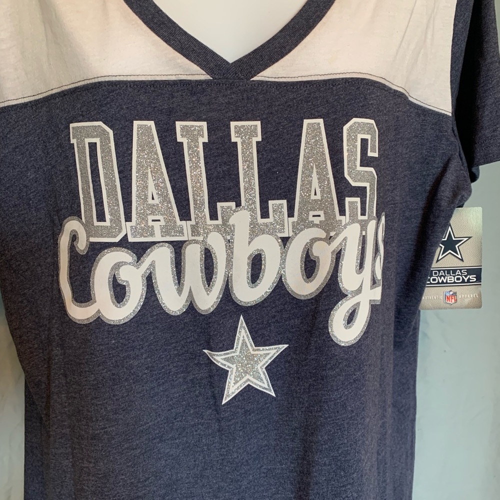 NWT Dallas Cowboys Fitted V-neck Tee